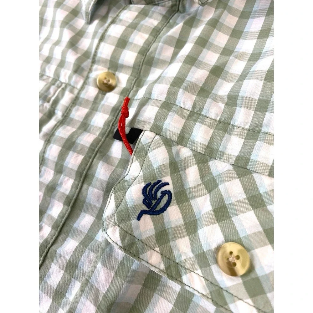 DUCK CAMP Mens Lightweight Short Sleeve Hunting Shirt 2XL Green Vented Nylon Zip - Picture 6 of 16